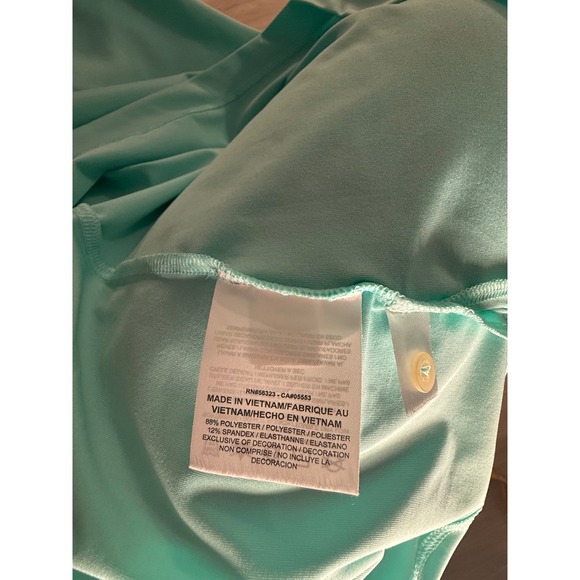 Nike Golf Tour Performance Sleeveless Polo Shirt Mint Green Orange Trim Large - Picture 8 of 10